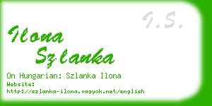 ilona szlanka business card